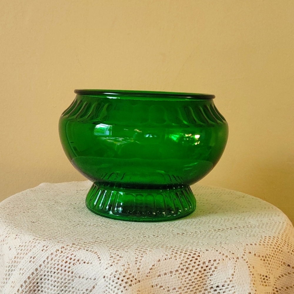 Emerald Green Glass Bowl